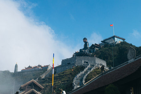 Buddha Statue in Mount Fansipan, SAPA explorationの写真素材