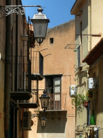 houses in Castelbuono, Sicilyのeditorial素材