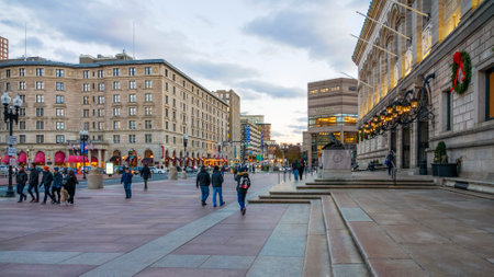 Copley Square in Boston, Massachusetts, USA.のeditorial素材