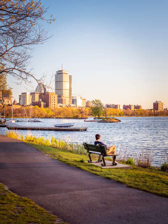 View of Boston, Massachusetts, USA.のeditorial素材