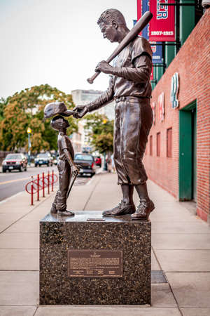 The architecture of the Fenway Park Stadium in Boston, MA, USA.のeditorial素材
