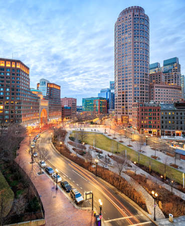 Aerial view of Boston in Massachusetts, USA.の写真素材