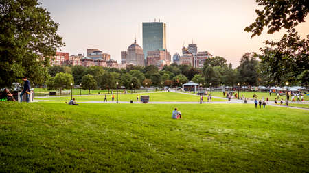 The architecture of the Boston Public Garden in Massachusetts, USA.のeditorial素材