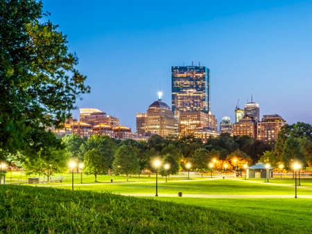 The architecture of the Boston Public Garden in Massachusetts, USA.のeditorial素材