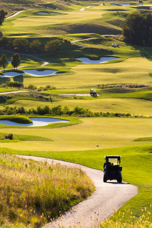 Very nice and well groomed golf course.の写真素材