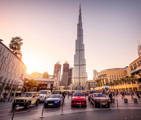 The architecture of Dubai in the United Arab Emirates.のeditorial素材