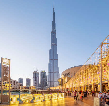 The architecture of Dubai in the United Arab Emirates.のeditorial素材