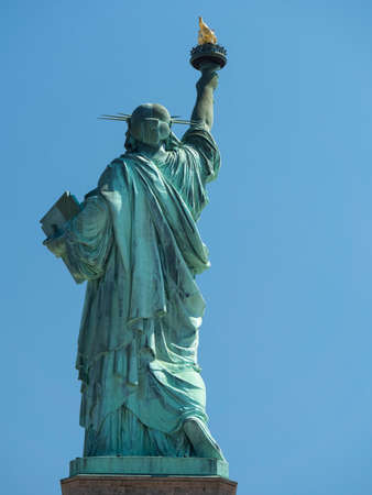 The iconic Statue of Liberty in New York city, USA.の写真素材