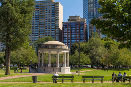 Boston in Massachusetts, USA at the Boston Public Garden.のeditorial素材