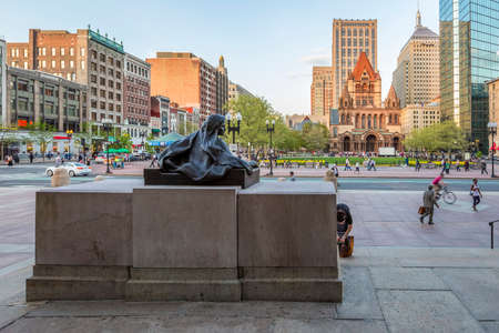 View of Boston in Massachusetts, USA at Copley Square.のeditorial素材