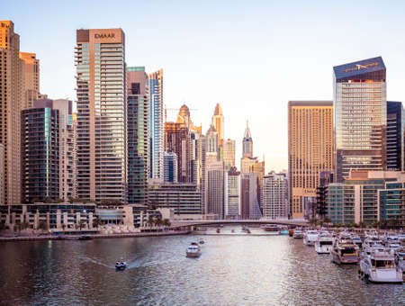 View of Dubai in the United Arab Emirates.のeditorial素材