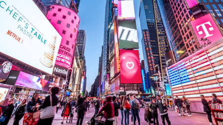 Times Square in Manhattan, New York, USA.のeditorial素材
