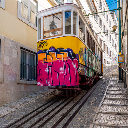 The iconic architecture of Lisbon in Portugal.のeditorial素材