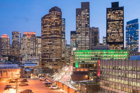 Aerial view of Boston in the USA.の写真素材