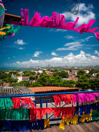 The iconic architecture of Olinda in PE, Brazil.の写真素材
