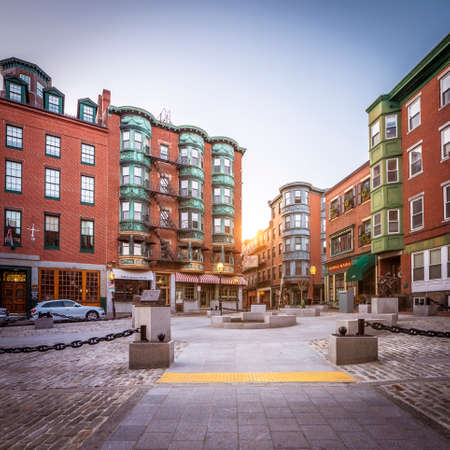 View of Boston in Massachusetts, USA at its North End.