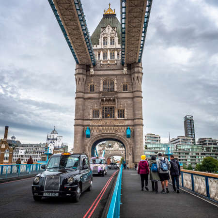 The iconic Tower Bridge in London, UK.のeditorial素材