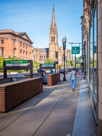The historic architecture of Boston in Massachusetts, USA.のeditorial素材