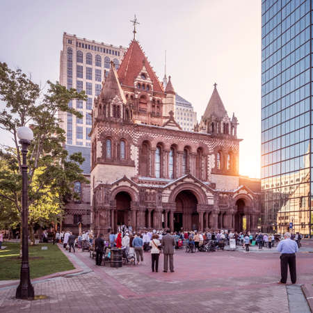 View of Boston in Massachusetts, USA at Copley Square.のeditorial素材
