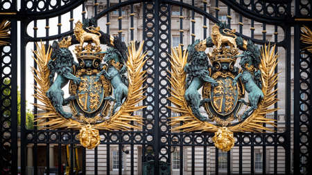 The architecture of the Buckingham Palace in London, UK.のeditorial素材