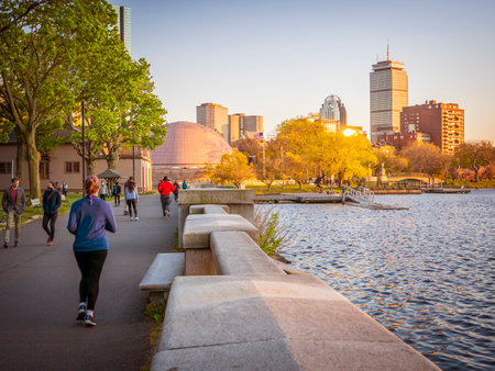 View of Boston in Massachusetts, USA.のeditorial素材