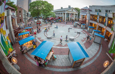 The iconic Quincy Market in Boston, Massachusetts, USA.のeditorial素材