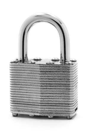 A padlock on a white background.の写真素材
