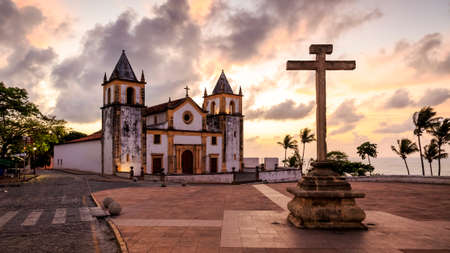 The colonial arquitecture of Olinda in Pernambuco, Brazil.の写真素材