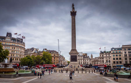Trafalgar Square in London, UK.のeditorial素材