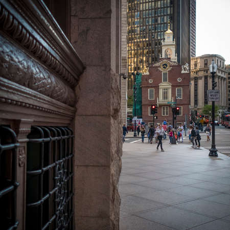 View of the historic architecture of Boston in Massachusetts, USA.のeditorial素材