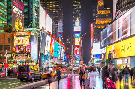 The iconic Times Square in New York city, USA.のeditorial素材