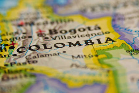 Colombia on the map.の写真素材