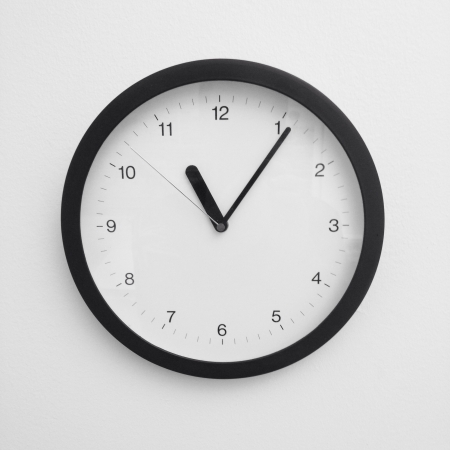 Round office clock.