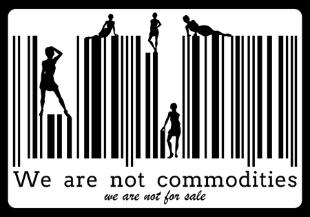Women but not objects. Women are not commoditiesのイラスト素材