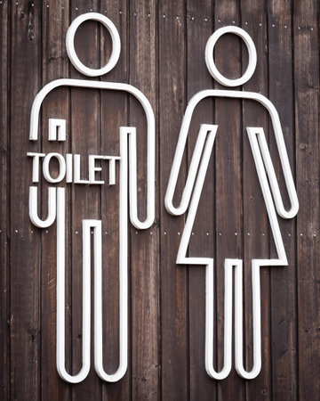 A large sign of toiletの写真素材