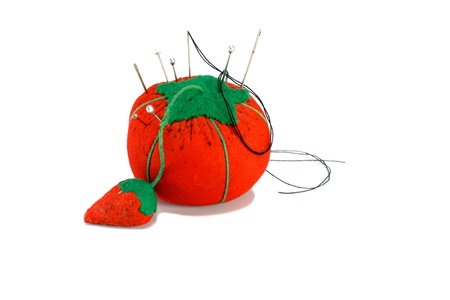 Strawberry pin cushionの写真素材