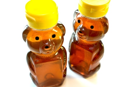 Two bears filled with natural honeyの写真素材