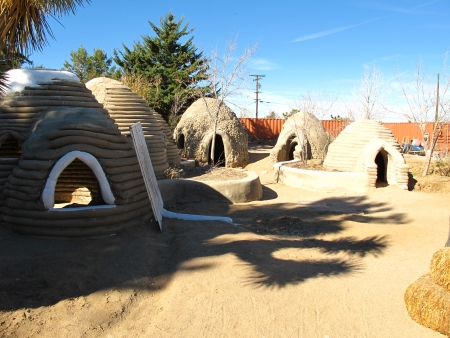 super-adobe made buildingsの写真素材