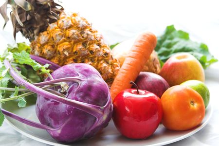 groceries - fruit and vegetablesの写真素材