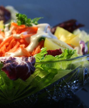 mixed salad close-upの写真素材