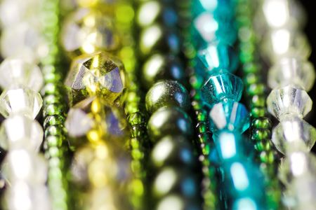 green beads background (small focus area)の写真素材