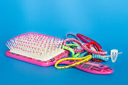 Girls Hairbrushの写真素材