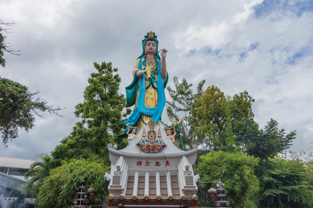 The Chinese goddess of mercy in name of "Guan Yin" . This is a statue of Guan Yin in Thailandの写真素材