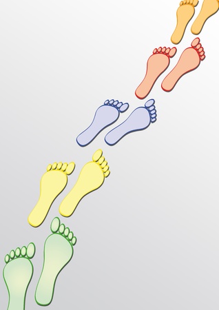 Colourful feetの写真素材