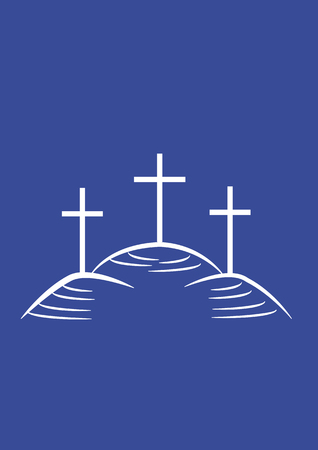 Three crosses on the calvaryのイラスト素材