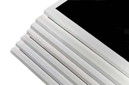 Empty Magazines isloted background and  black cover の写真素材