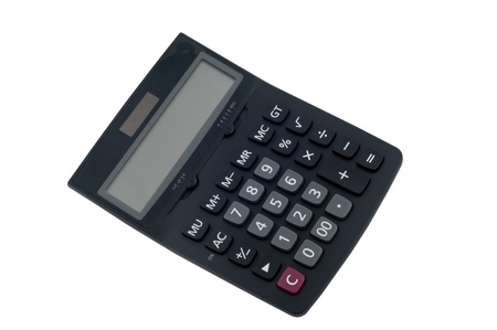 Calculator on the isolated white backgroundの写真素材