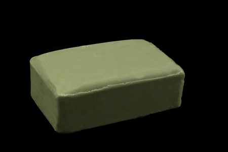 Olive oil Soaps on the black backgroundの写真素材