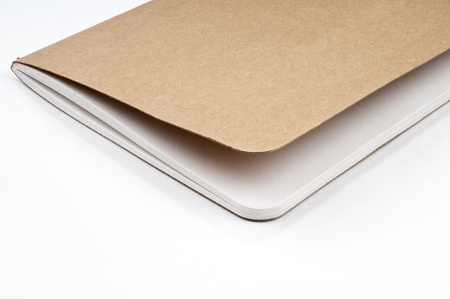 Empty scrapbook on the  white backgroudの写真素材