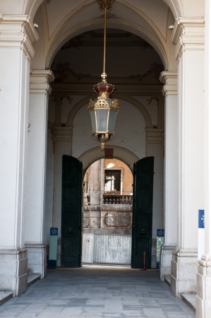Entreance the Palazzo Reale   in Genoa italyのeditorial素材